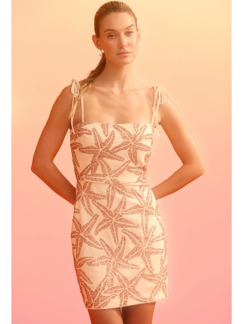 Amanda Uprichard Avani Starfish Sequined Dress